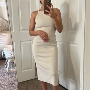 Midi beige dress